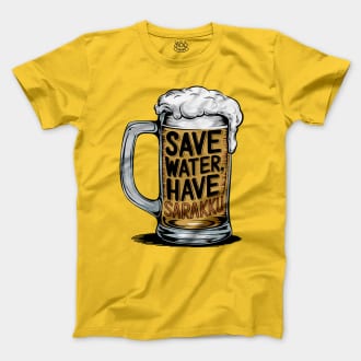 Save Water And Have Sarakku Men/Unisex T-Shirt in Daisy Color