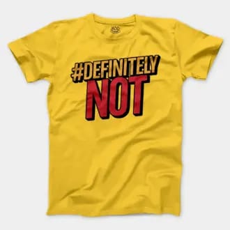 Definitely Not 1 Men/Unisex T-Shirt in Daisy Color