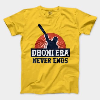 Dhoni Era Never Ends Men/Unisex T-Shirt in Daisy Color