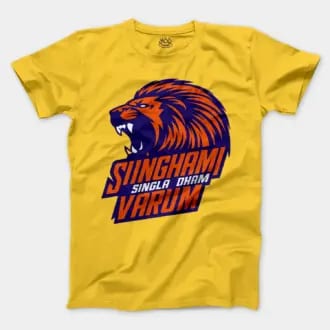 Singham Singla Dham Varum Men/Unisex T-Shirt in Daisy Color