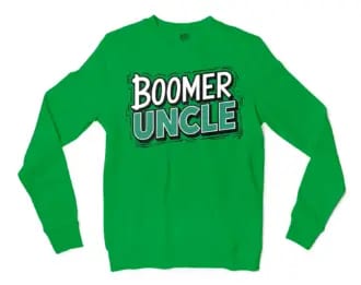 Boomer Uncle Men/Unisex Long Sleeve Sweatshirt in Irish Green Color