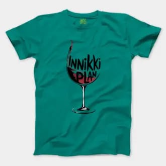 Innikki Plan - Wine Men/Unisex T-Shirt in Jade Dome Color