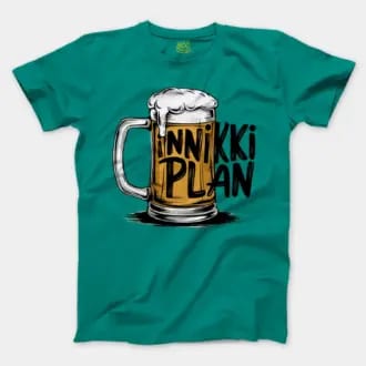 Inniki Plan - Beer Men/Unisex T-Shirt in Jade Dome Color