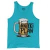 Inniki Plan - Beer Men/Unisex Tank Top in Lagoon Color