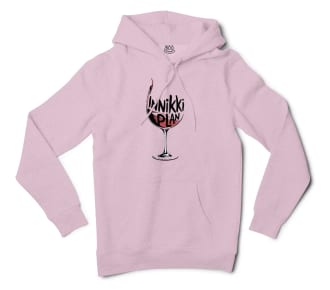 Innikki Plan - Wine Men/Unisex Hoodie in Light Pink Color