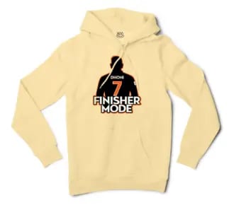 Msd - Finisher Mode Men/Unisex Hoodie in Light Yellow Color