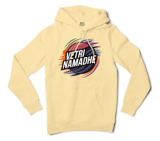 Vetri Namadhe Men/Unisex Hoodie in Light Yellow Color