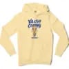 Vaathi Coming Men/Unisex Hoodie in Light Yellow Color