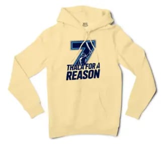Thala For A Reason Men/Unisex Hoodie in Light Yellow Color