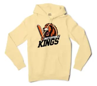 Unstoppable Kings Men/Unisex Hoodie in Light Yellow Color