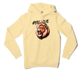 #Yellove Men/Unisex Hoodie in Light Yellow Color