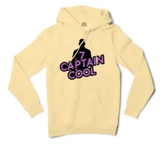 Captain Cool Men/Unisex Hoodie in Light Yellow Color