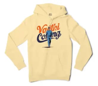 Vaathi Coming Men/Unisex Hoodie in Light Yellow Color
