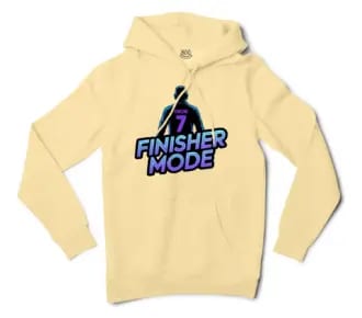 Finisher Mode Men/Unisex Hoodie in Light Yellow Color