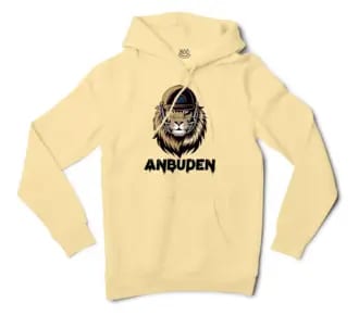 Anbuden Men/Unisex Hoodie in Light Yellow Color
