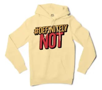 Definitely Not 1 Men/Unisex Hoodie in Light Yellow Color