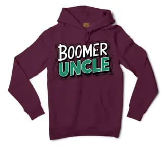 Boomer Uncle Men/Unisex Hoodie in Maroon Color