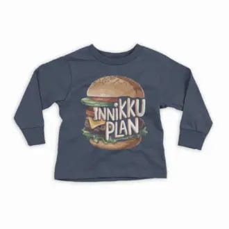 Innikki Plan - Burger Youth Unisex Sweatshirt in Navy Color