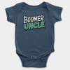 Boomer Uncle Short Sleeve Baby Onesie in Navy Color