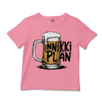 Inniki Plan - Beer Unisex Toddler T-Shirt in Pink Color