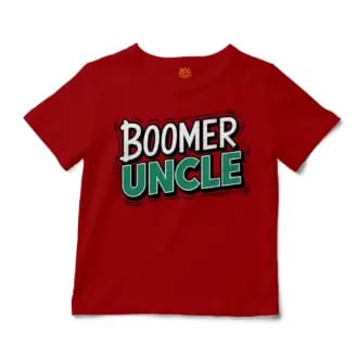 Boomer Uncle Unisex Toddler T-Shirt in Red Color