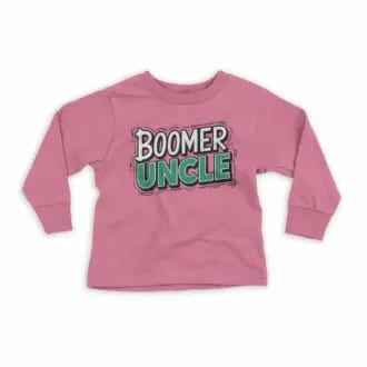 Boomer Uncle Youth Unisex Sweatshirt in Safety Pink Color