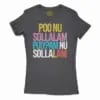Poo Nu Sollalam Women's T-Shirt in Solid Black Color