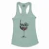 Innikki Plan - Wine Women's Racerback Tank in Solid Mint Color