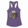 Inniki Plan - Beer Women's Racerback Tank in Solid Purple Rush Color