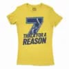 Thala For A Reason Women's T-Shirt in Solid Vibrant Yellow Color