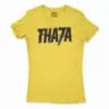 Tha7A Women's T-Shirt in Solid Vibrant Yellow Color