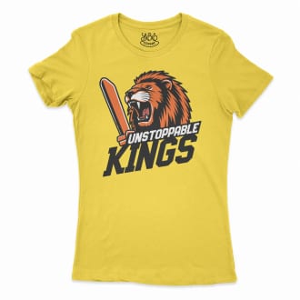 Unstoppable Kings Women's T-Shirt in Solid Vibrant Yellow Color