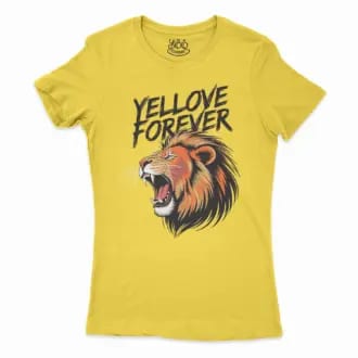 Yellove Fever Women's T-Shirt in Solid Vibrant Yellow Color