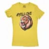 #Yellove Women's T-Shirt in Solid Vibrant Yellow Color