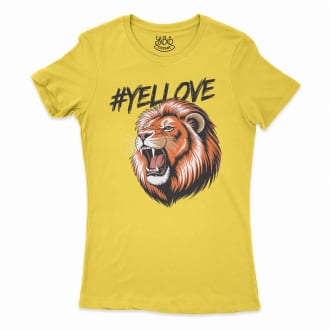 #Yellove Women's T-Shirt in Solid Vibrant Yellow Color