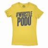 #Whistle Podu Women's T-Shirt in Solid Vibrant Yellow Color