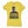 No Matter How You Start, Finish It Like Dhoni Women's T-Shirt in Solid Vibrant Yellow Color