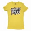 #Whistle Podu Women's T-Shirt in Solid Vibrant Yellow Color