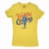 Vaathi Coming Women's T-Shirt in Solid Vibrant Yellow Color
