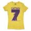 Captain No 7 Women's T-Shirt in Solid Vibrant Yellow Color