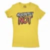 #Definitely Not Women's T-Shirt in Solid Vibrant Yellow Color