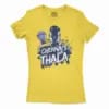 Chennais Own Thala Women's T-Shirt in Solid Vibrant Yellow Color