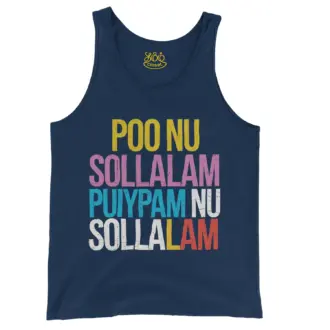 Poo Nu Sollalam Men/Unisex Tank Top in True Navy Color