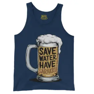 Save Water And Have Sarakku Men/Unisex Tank Top in True Navy Color