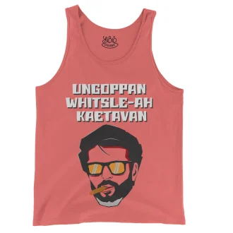 Ungoppan Whistle Ah Kaetavan Men/Unisex Tank Top in Bright Salmon Color