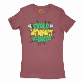 Evalo Distarpance You Raascal Women's T-Shirt in Cardinal Color