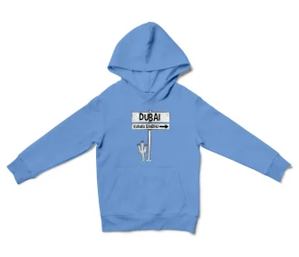 Dubai Kuruku Sandhu Unisex Youth Hoodie in Carolina Blue Color