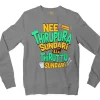 Nee Thirupura Sundari Illa Thiruttu Sundari Men/Unisex Long Sleeve Sweatshirt in Graphite Heather Color