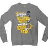Shut Up Your Bloody Mouth Men/Unisex Long Sleeve Sweatshirt in Graphite Heather Color