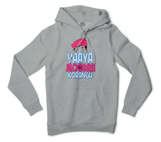 Vaaya Moodra Korangu Men/Unisex Hoodie in Grey Heather Color